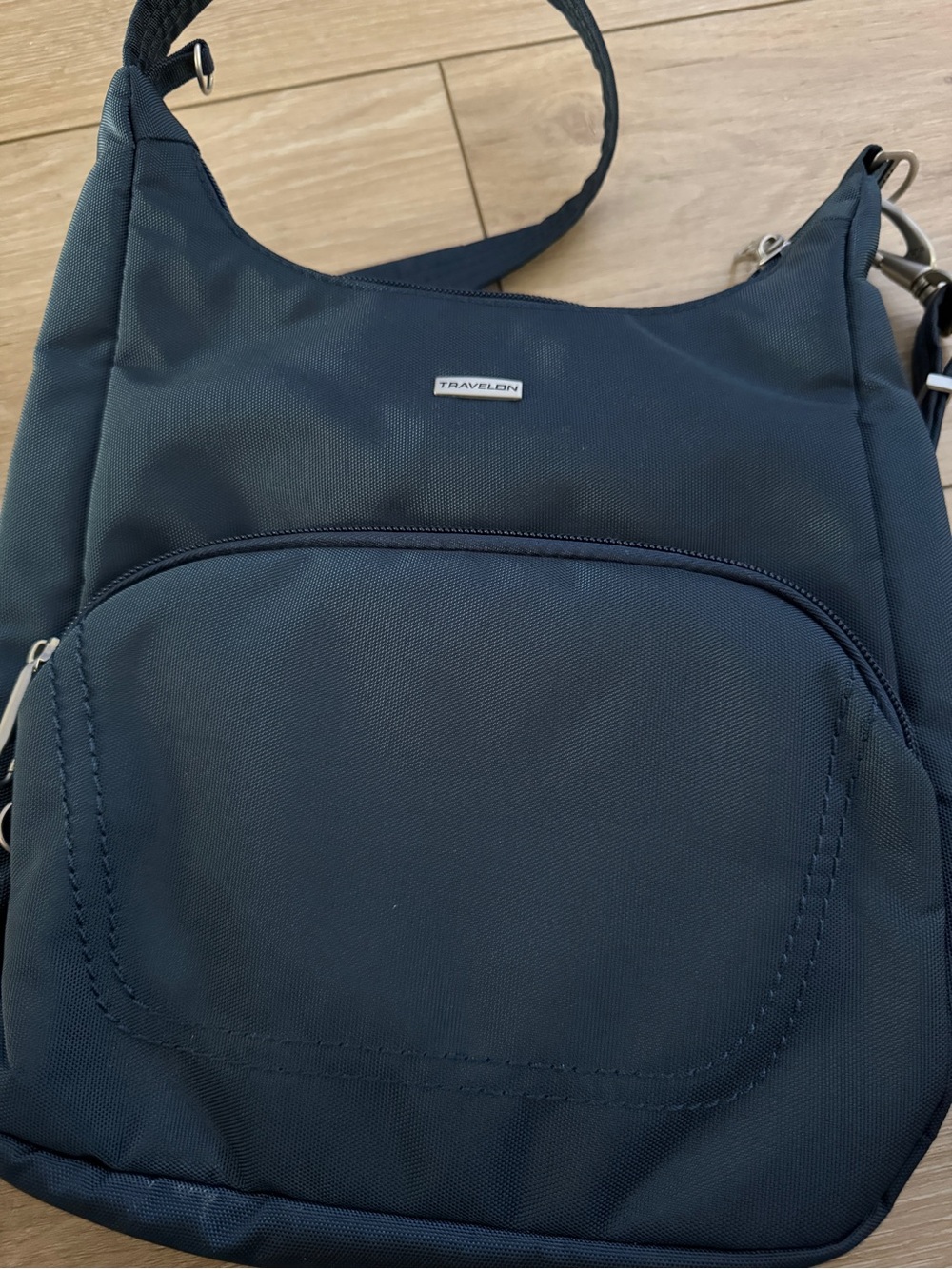 Travelon Dark Blue Messenger Crossbody Bag